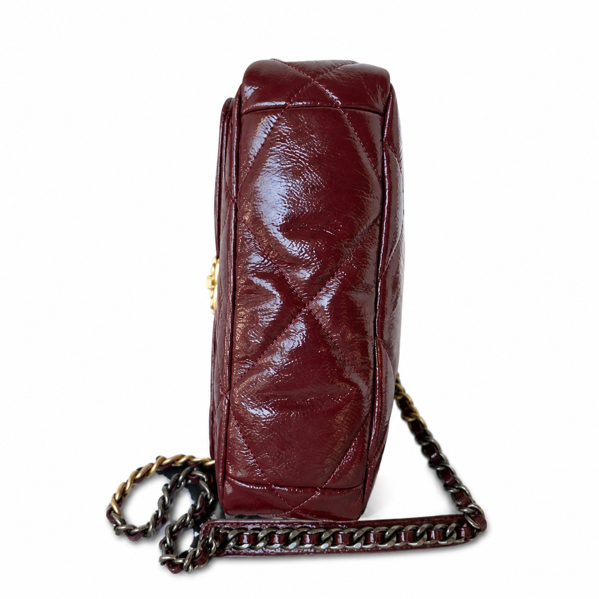 Chanel Classic Quilted Flap Bag | CC Turn-Lock Gold Hardware Leather Chain — 26cm