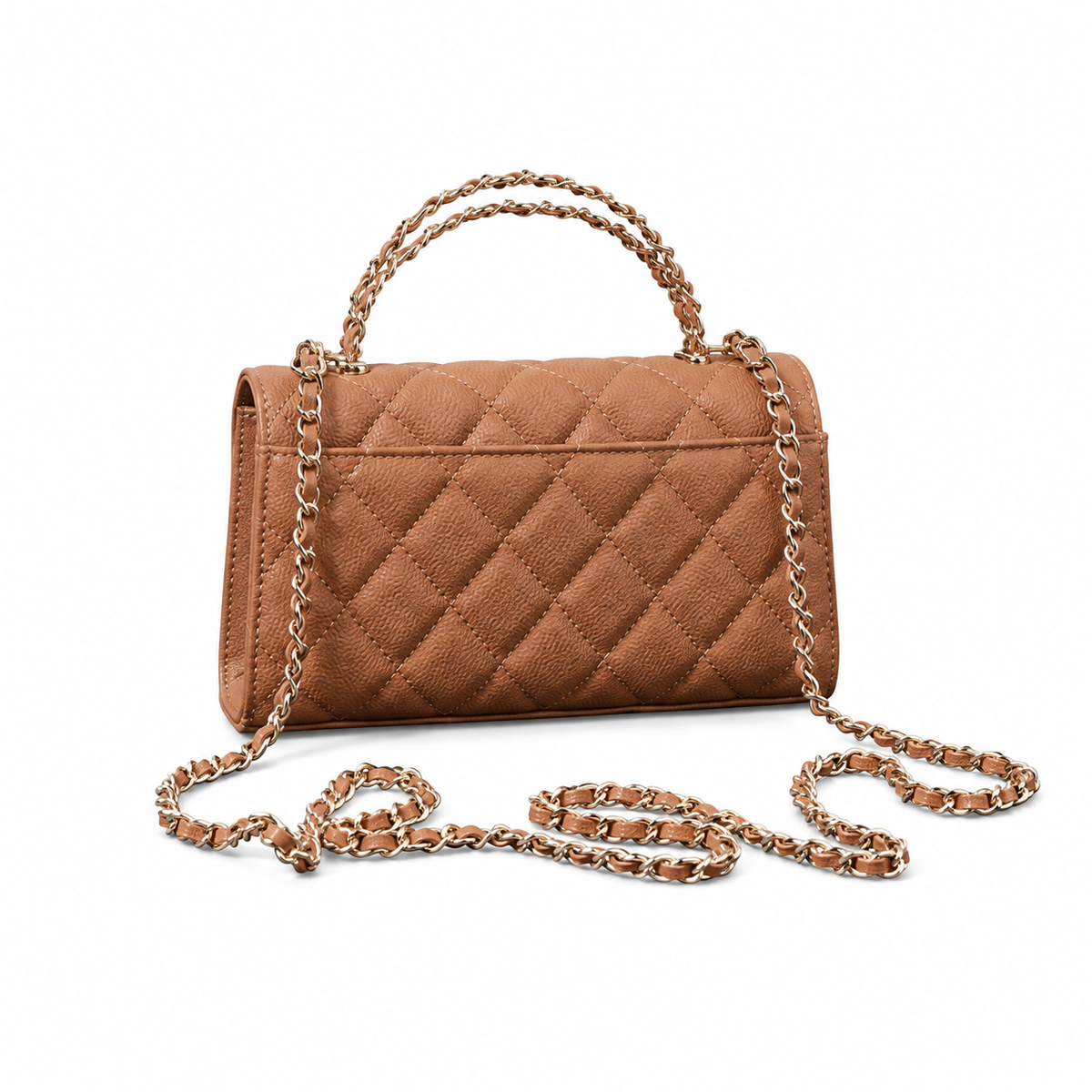 Chanel Pure White Smooth Quilted Mini Flap Bag | Gold Spherical Ball CC Turn-Lock, Straight-Edge Flap & Dual White Chain