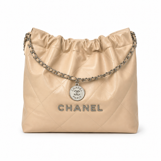 Chanel Classic Quilted Large Tote Bag | CC Hardware Leather Chain Strap — 35x37cm