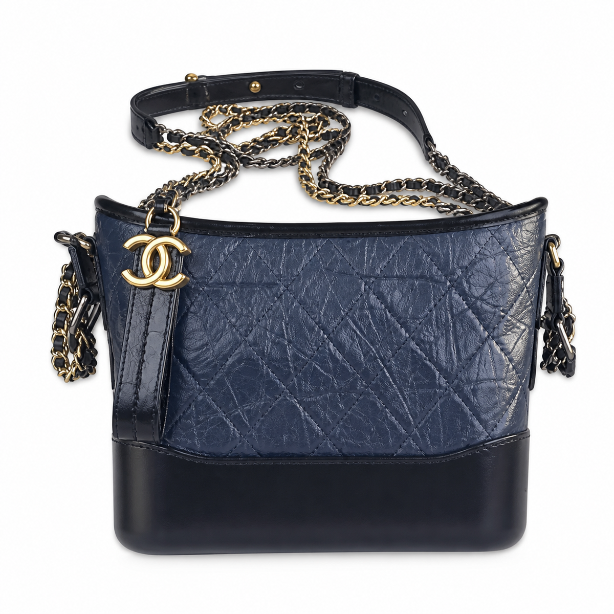 Chanel Classic Quilted Flap Bag | CC Turn-Lock Gold Hardware Leather Chain — 15x20cm