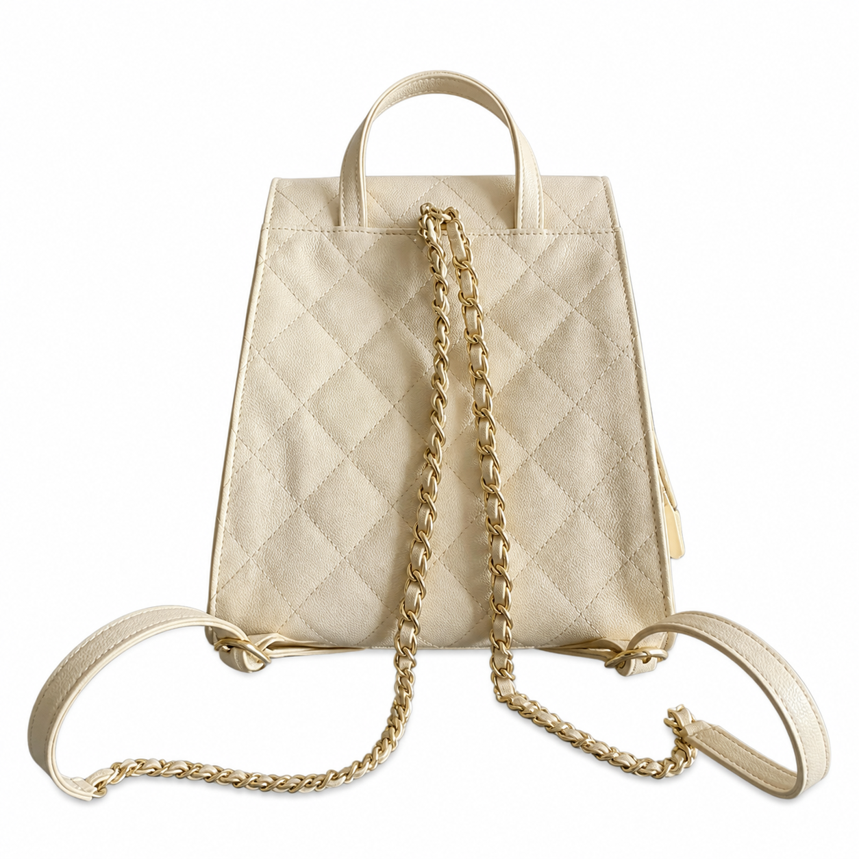 Chanel Classic Quilted Square Box Handbag | CC Turn-Lock Top Handle — 23cm