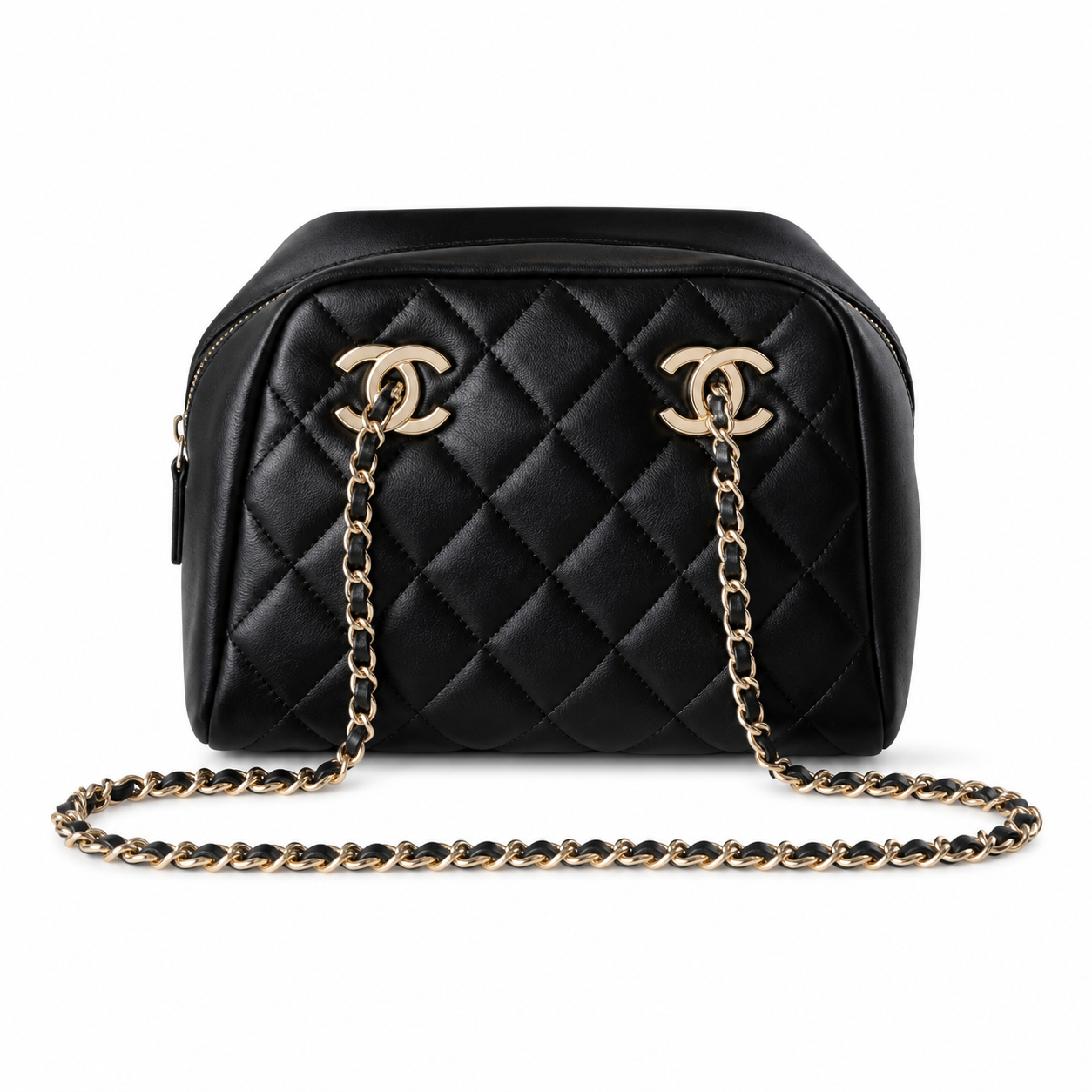 Chanel Classic Quilted Flap Bag | CC Turn-Lock Leather Chain Strap — 16cm