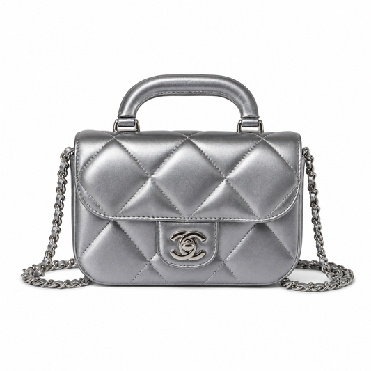 Chanel Classic Quilted Wallet on Chain WOC | CC Turn-Lock Chain Strap — 18cm