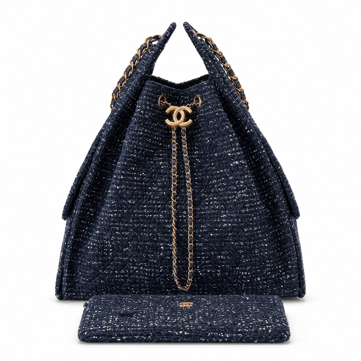 Chanel Classic Quilted Large Top Handle Tote Bag | CC Turn-Lock Chain Strap — 40cm