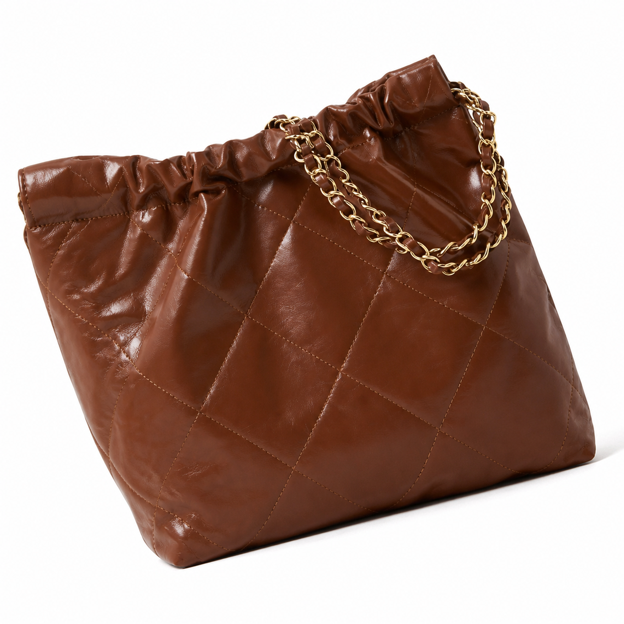 Chanel Classic Quilted Tote Bag | CC Hardware Leather Chain Strap — 35x37cm
