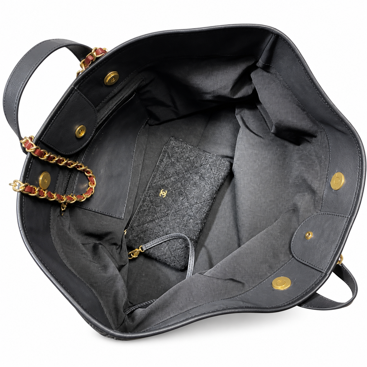 Chanel Large Quilted CC Tote Bag | Chain Handles — 60cm