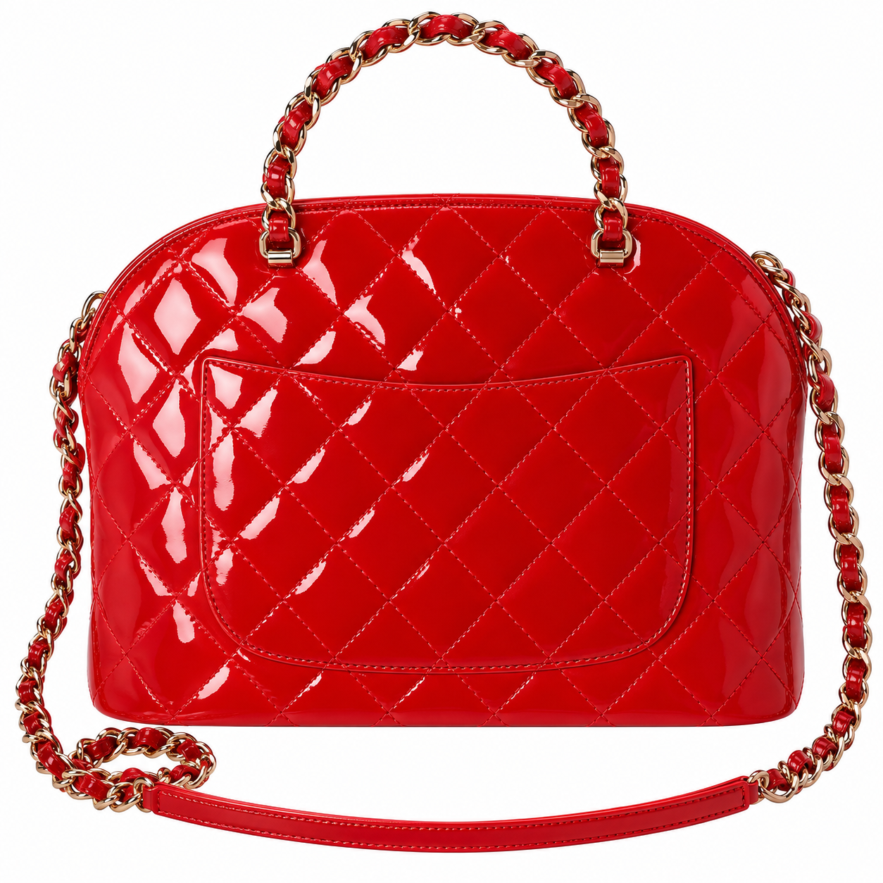 Chanel Quilted Contrast Stitch Vertical Bag 20.5×28.5×7cm