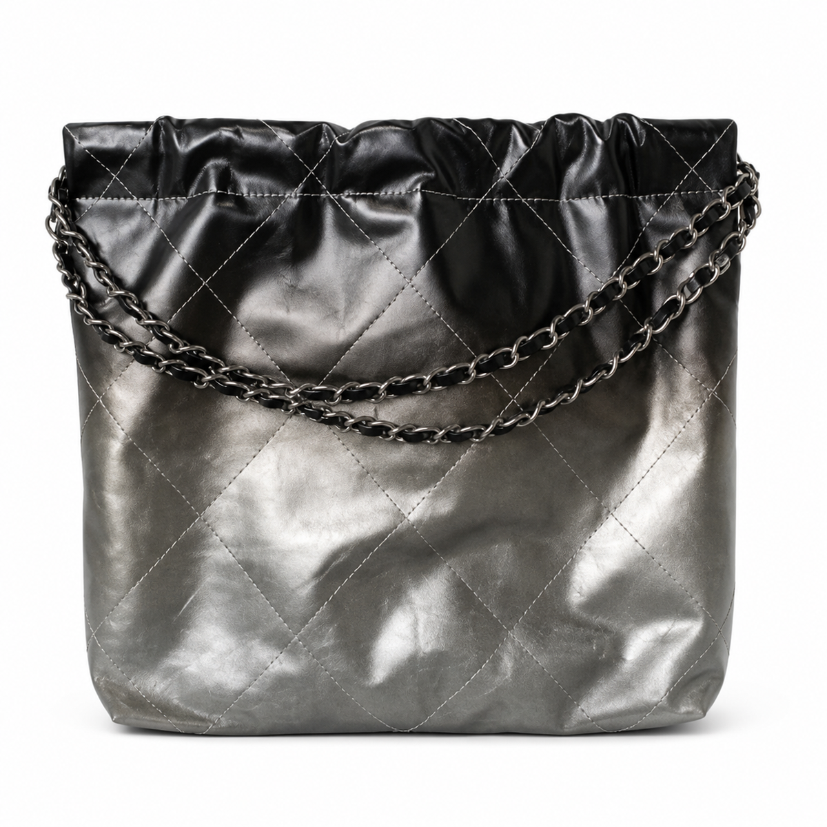 Chanel Classic Quilted Tote Bag | CC Hardware Leather Chain Strap — 35x37cm