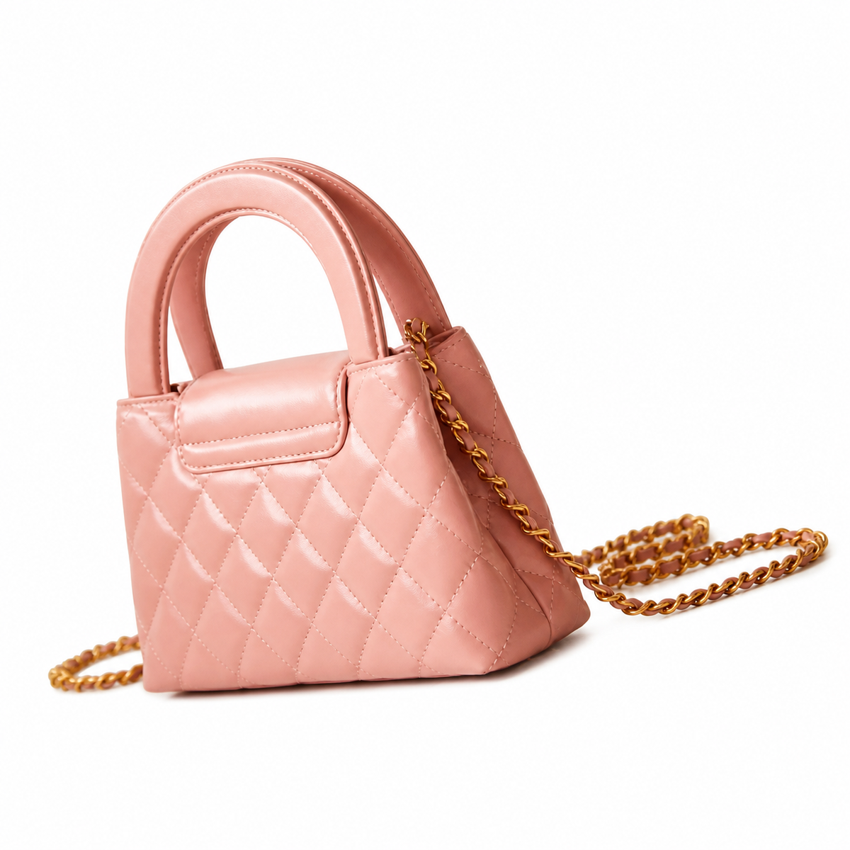 Chanel Classic Quilted Mini Flap Bag | CC Turn-Lock Leather Chain Strap — 13x19cm