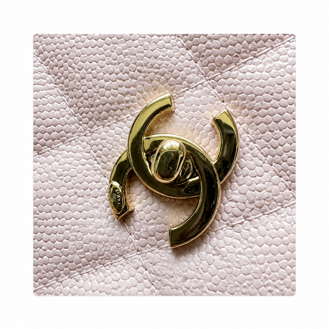 Chanel Mini Top-Handle Flap Pearl Blush Pink Caviar | Gold CC Turn-Lock & Silver Chain — 19cm