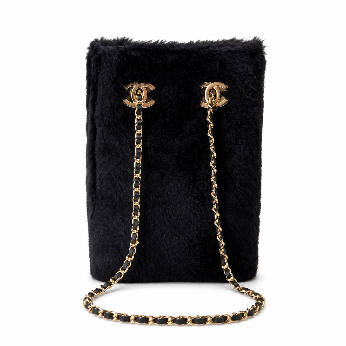 Chanel Quilted CC Structured Box Bag | Gold Chain — 18cm