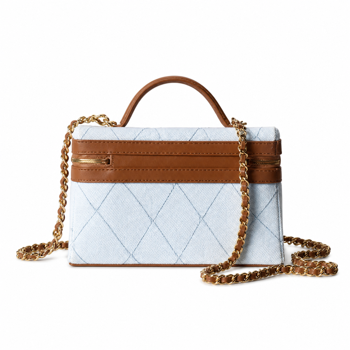 Chanel Classic Quilted Mini Flap Bag | CC Hardware & Gold Chain — 19.5cm