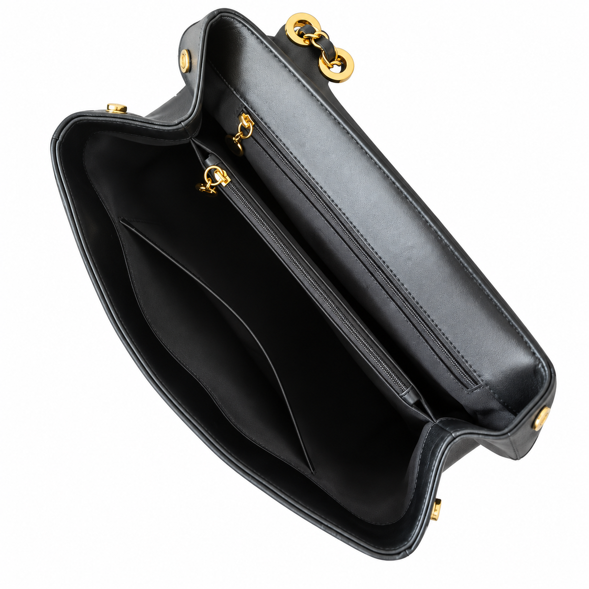 Chanel Grand Shopping Tote GST Quilted Caviar Black Gold 33cm