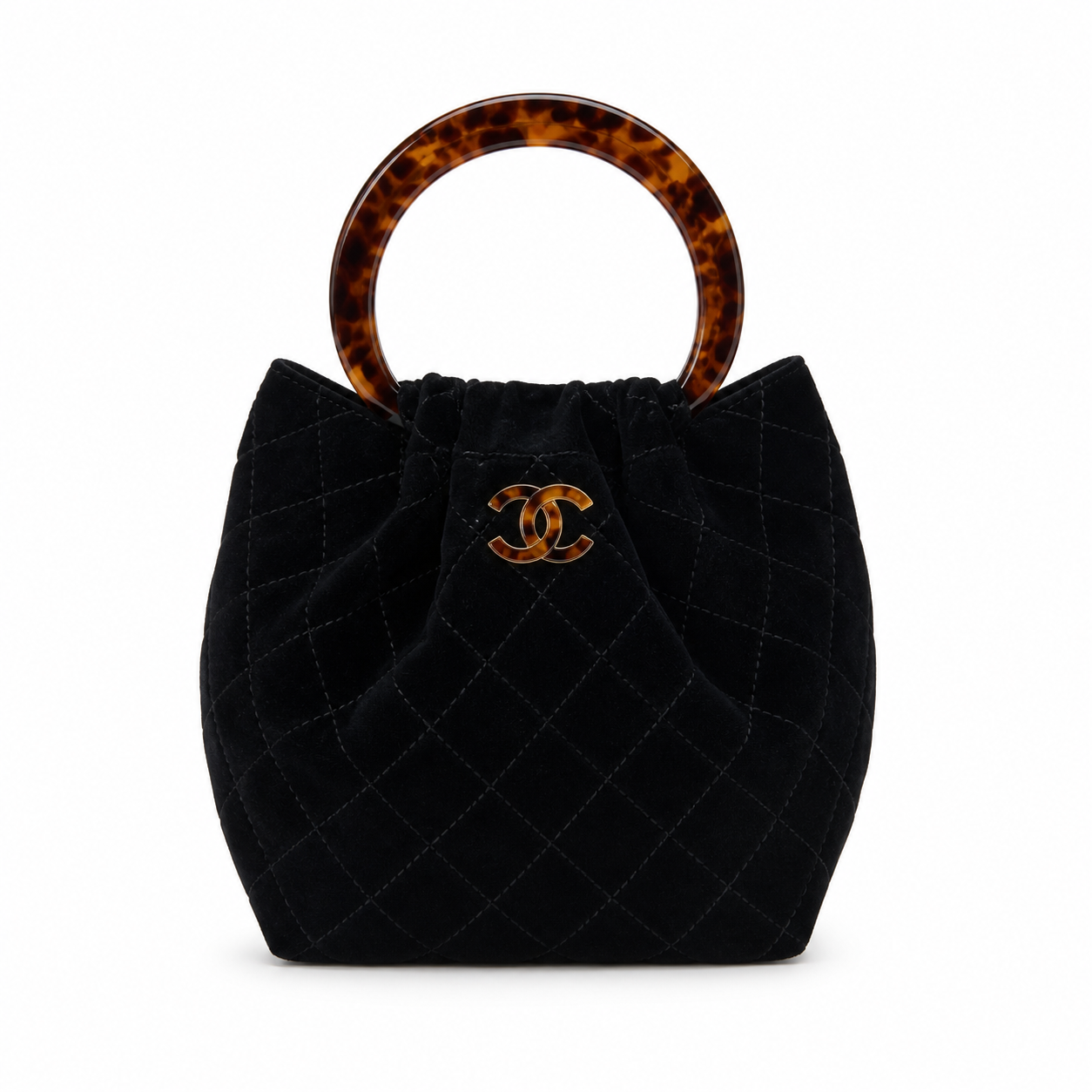 Chanel Classic Quilted Top Handle Handbag | CC Turn-Lock Chain Strap — 24cm