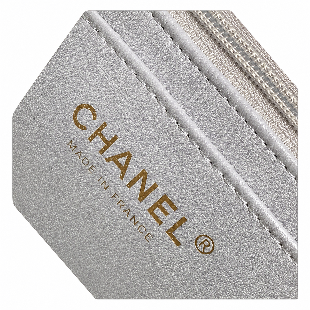 Chanel Silver Crinkled Metallic Quilted Small Flap Bag