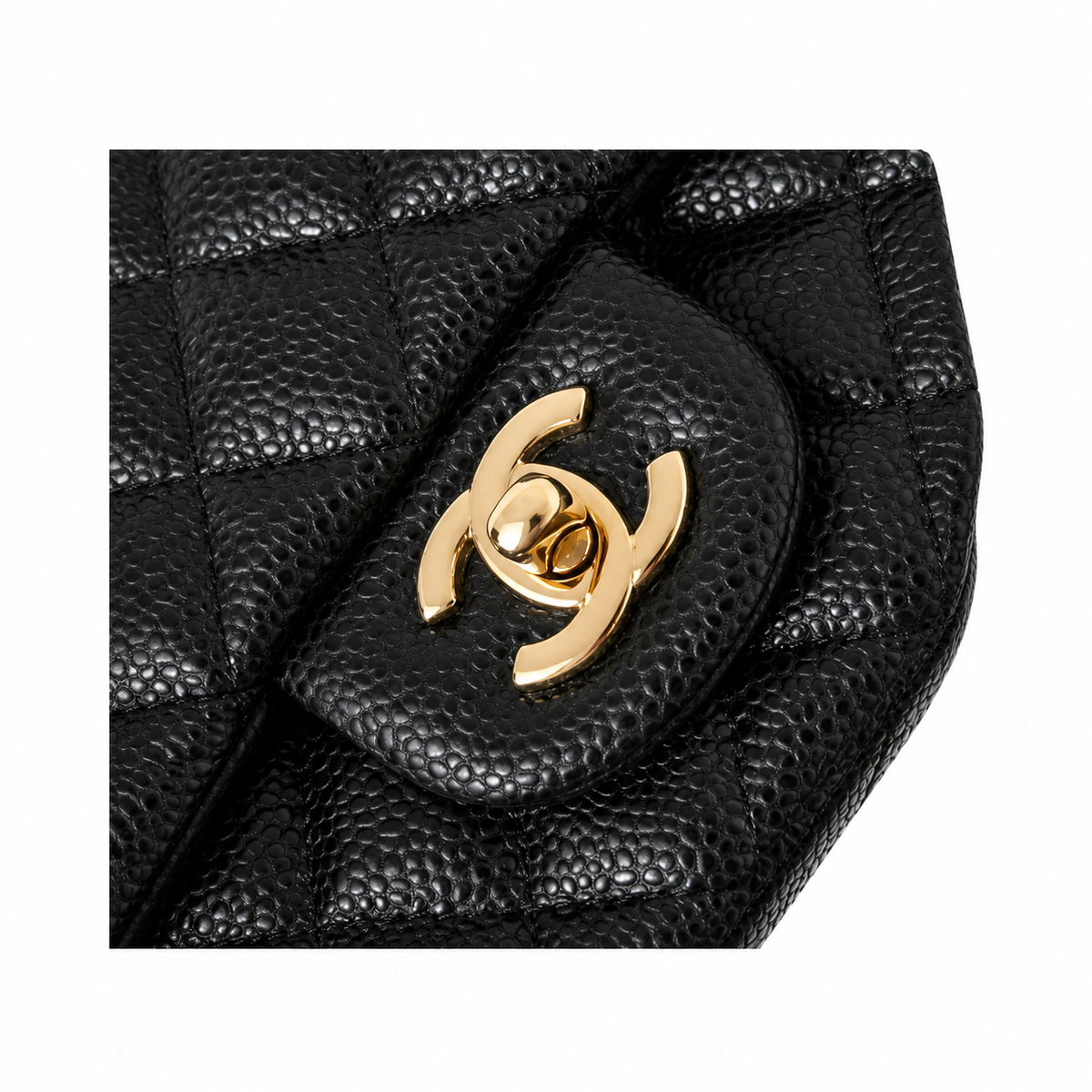 Chanel Classic Quilted Mini Flap Bag | CC Turn-Lock Leather Chain Strap — 13x17cm