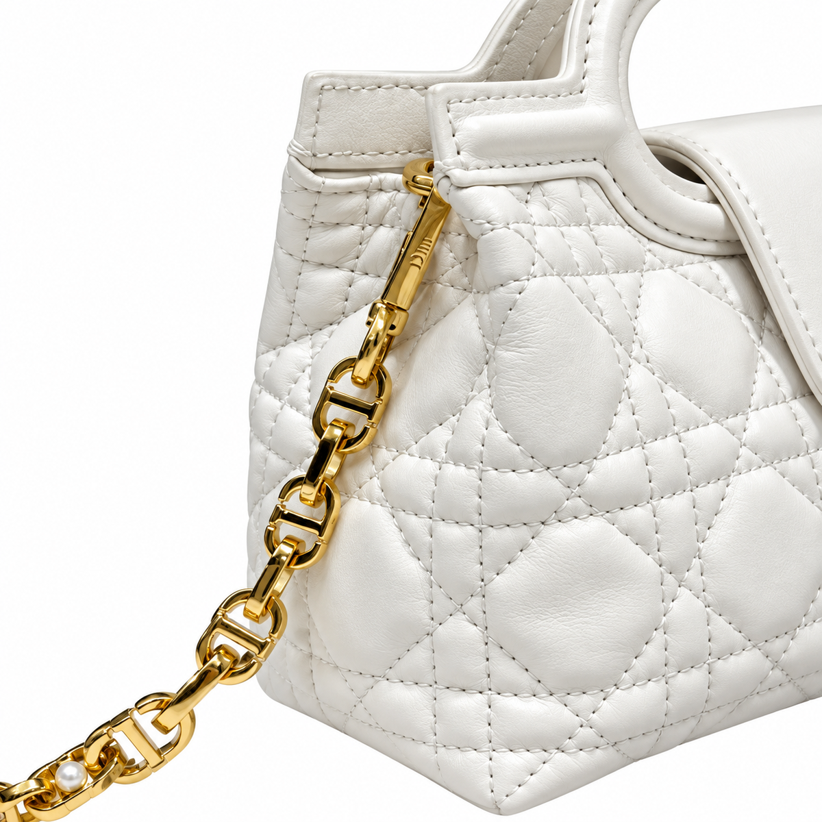 Dior Cannage Quilted Convertible Flap Bag 18.5cm