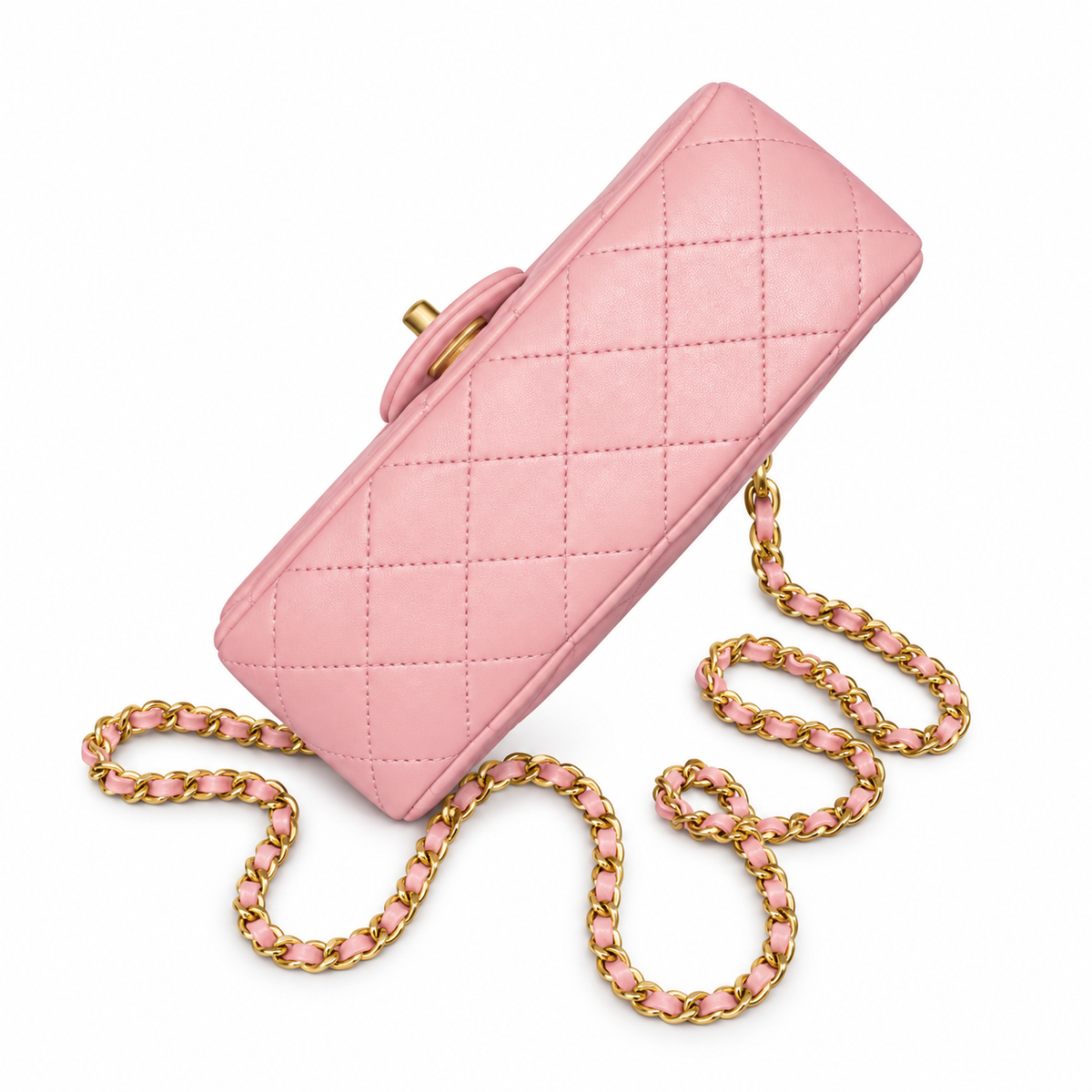 Chanel Quilted Structured Day Bag 20×13×7cm