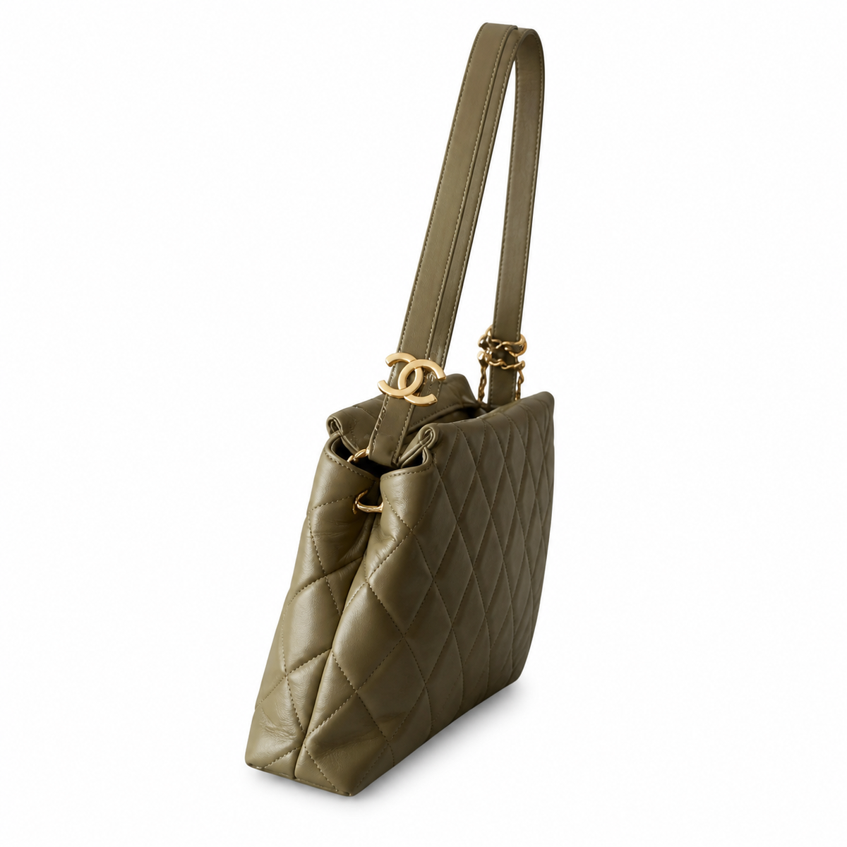 Chanel Classic Quilted Large Flap Bag | CC Hardware & Gold Chain — 29cm