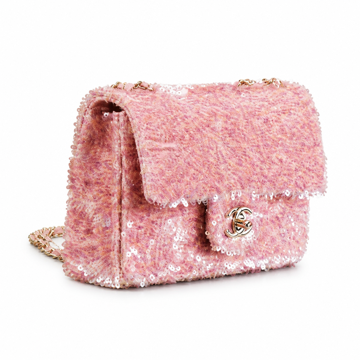 Chanel Quilted CC Rectangular Flap Bag | Gold Chain — 21cm