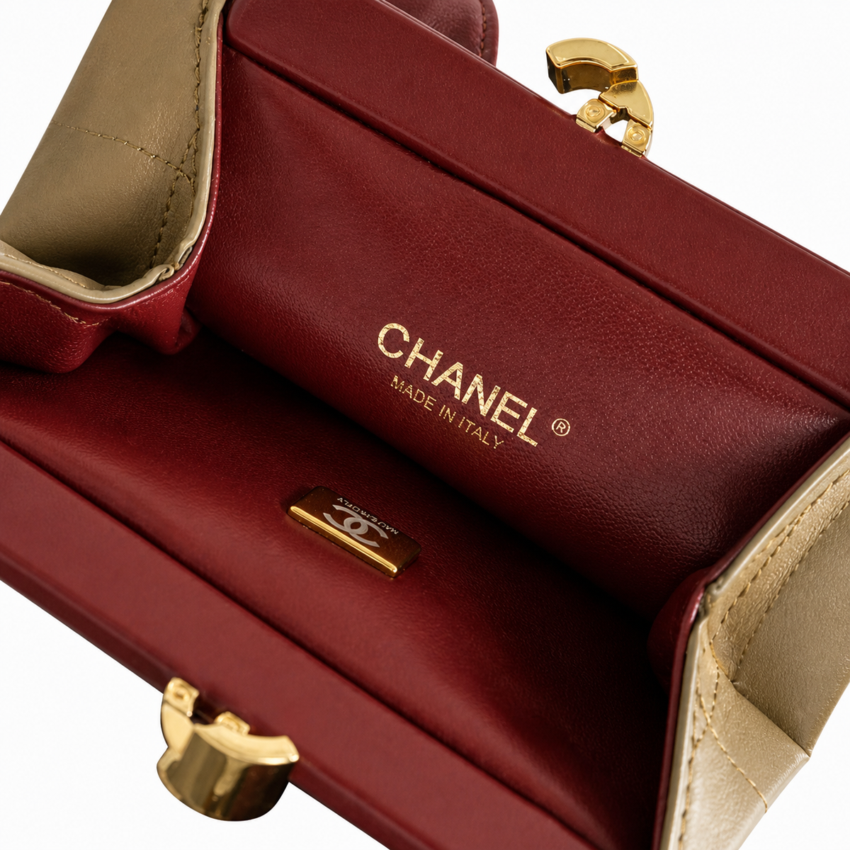 Chanel Large Hobo Bag Sage Green Diamond-Quilted Lambskin | Burgundy Interior & Gold CC Clasp — 32cm