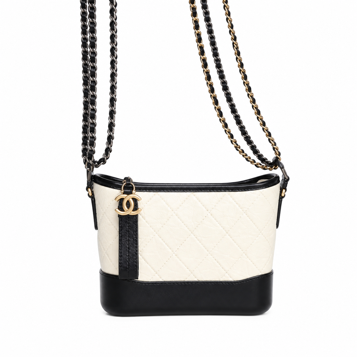 Chanel Classic Quilted Flap Bag | CC Turn-Lock Gold Hardware Leather Chain — 15x20cm
