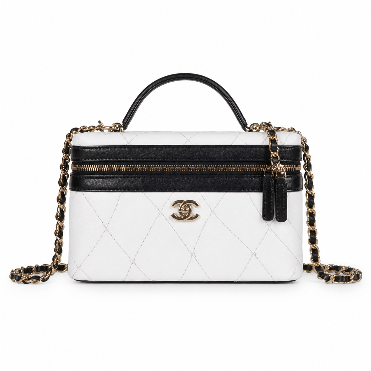 Chanel Classic Quilted Mini Flap Bag | CC Hardware & Gold Chain — 19.5cm