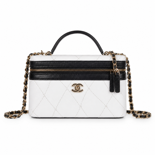Chanel Classic Quilted Mini Flap Bag | CC Hardware & Gold Chain — 19.5cm