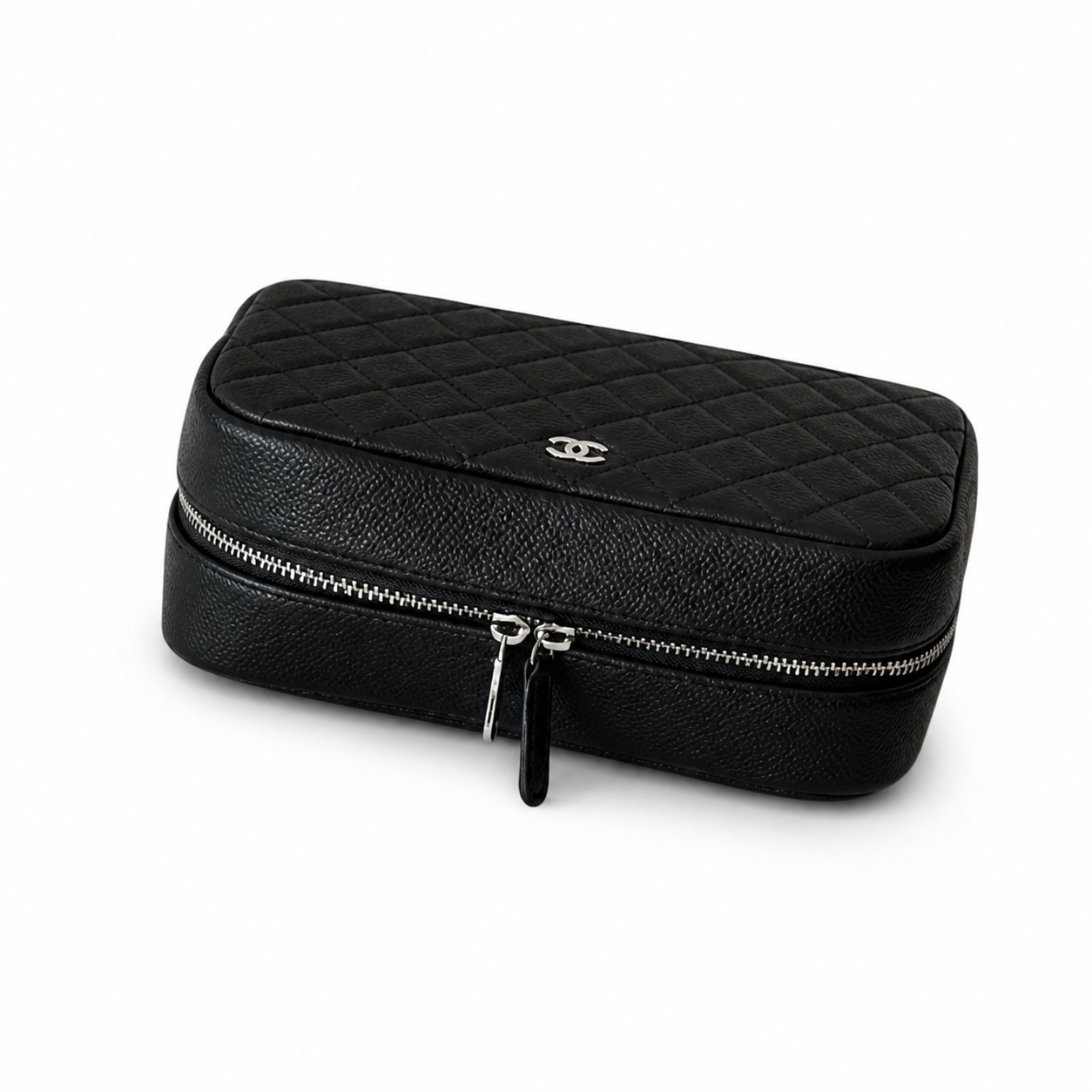 Chanel CC Quilted Mini Vanity Case Bag | Built-In Mirror & Gold — 21cm