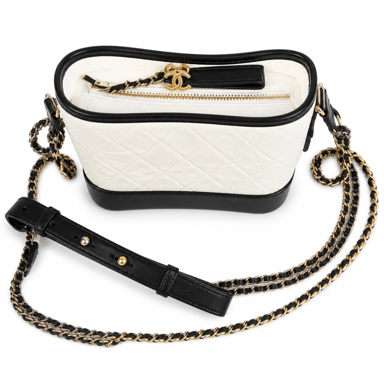 Chanel Classic Quilted Flap Bag | CC Turn-Lock Gold Hardware Leather Chain — 15x20cm