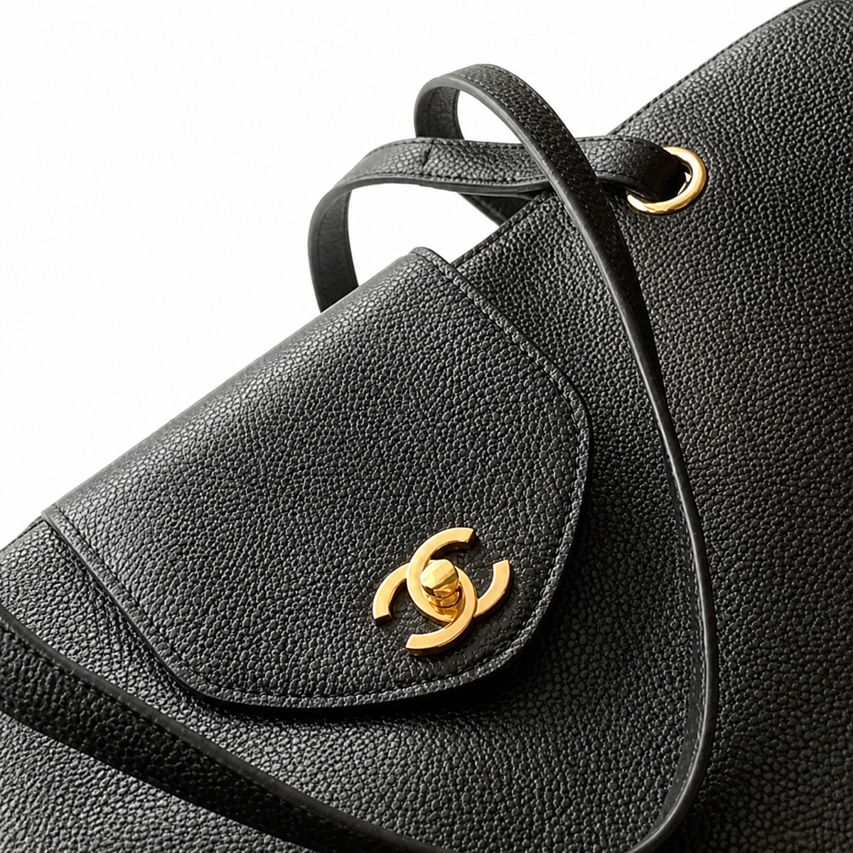 Chanel CC Quilted XL Tote Bag | Gold Chain Handle — 36×46cm