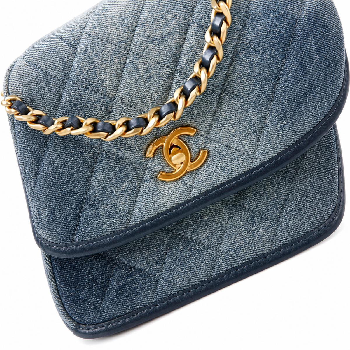 Chanel Classic Quilted Vertical Flap Bag | CC Turn-Lock Chain Strap — 23.5cm