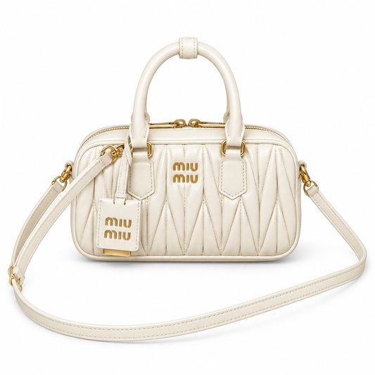 Miu Miu Leather Top Handle Bag 19 cm