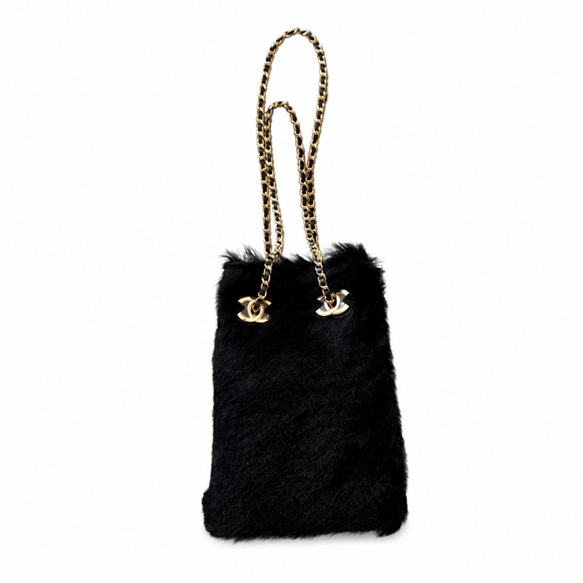 Chanel Quilted CC Structured Box Bag | Gold Chain — 18cm
