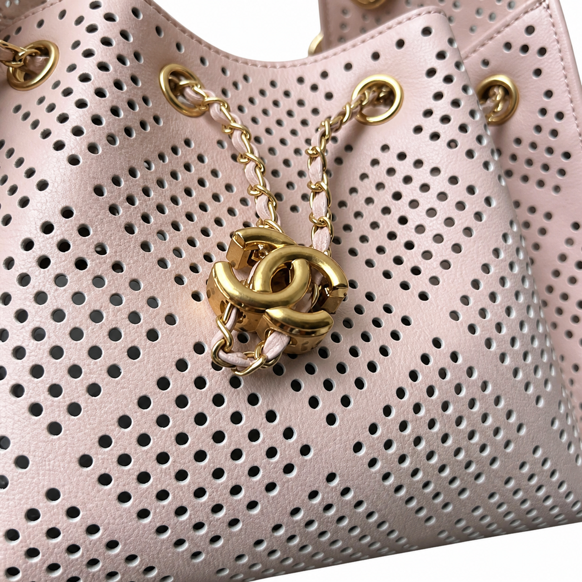 Chanel Classic Quilted Medium Top Handle Handbag | CC Turn-Lock Chain Strap — 20cm