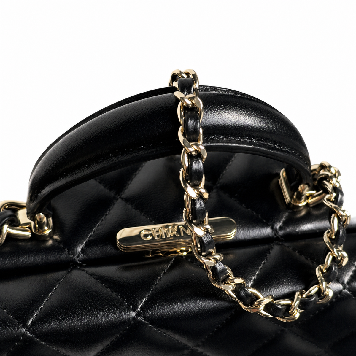 Chanel Mini Classic Quilted Flap Bag Black Lambskin | Gold CC Turn-Lock — 18cm