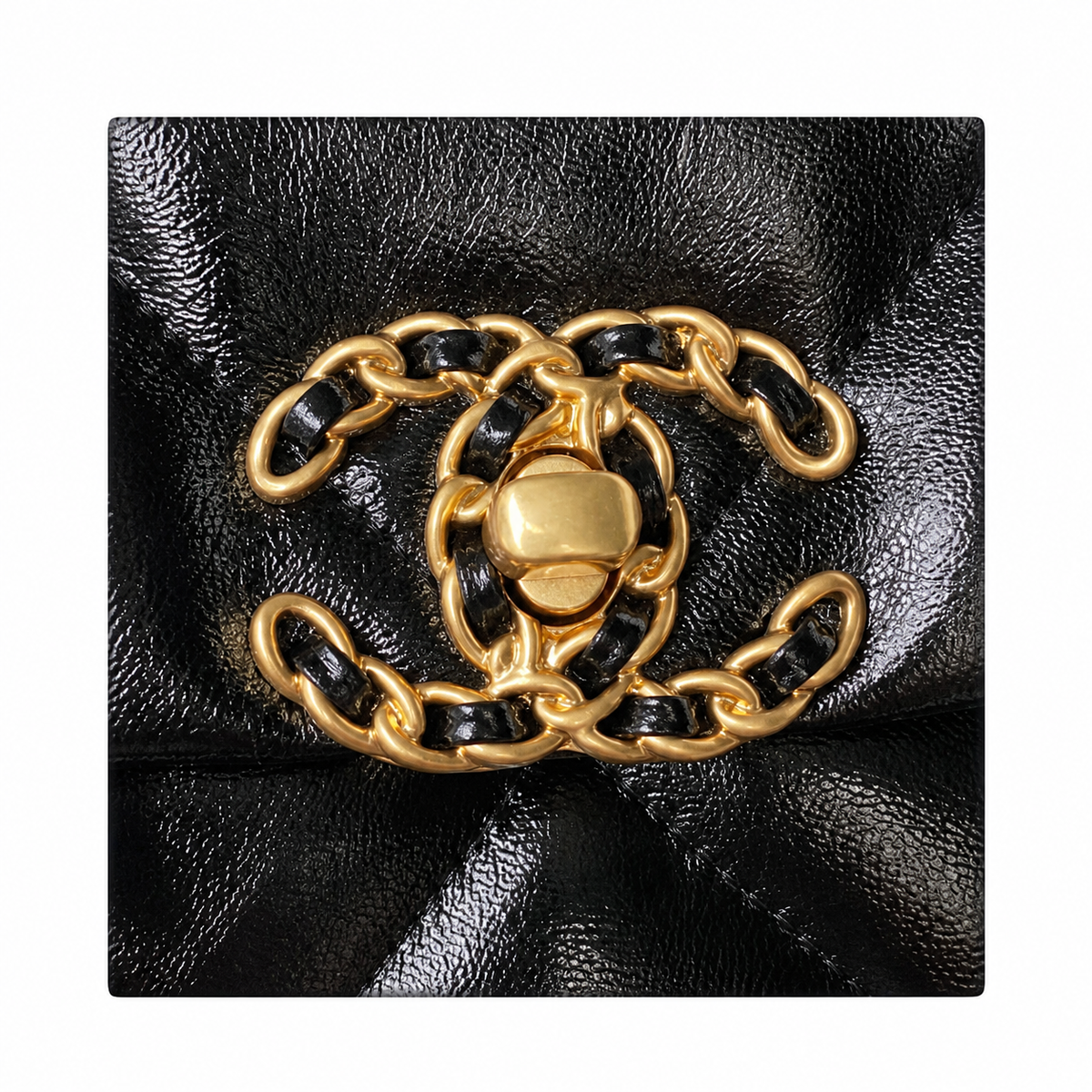 Chanel Classic Quilted Flap Bag | CC Turn-Lock Gold Hardware Leather Chain — 26cm