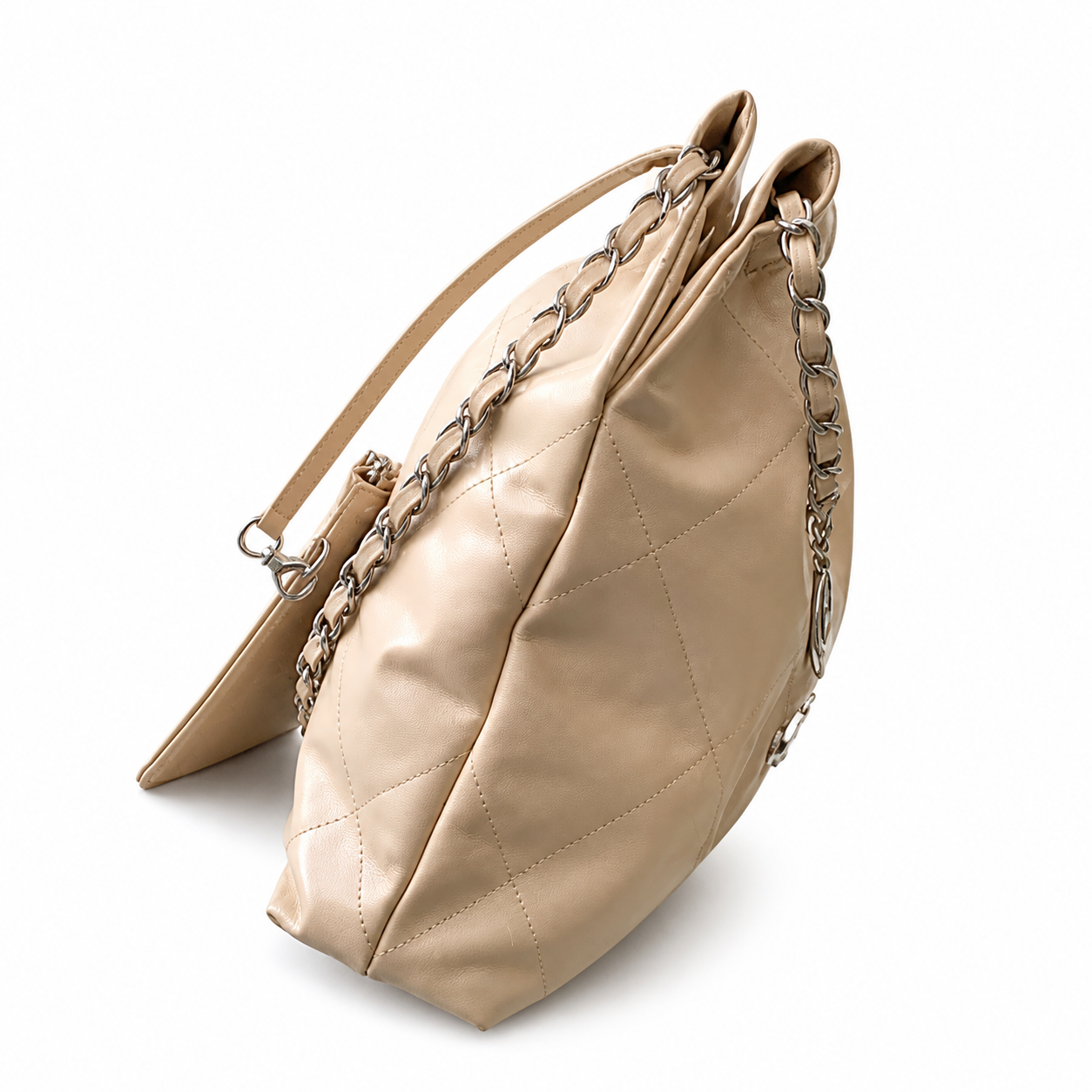 Chanel Classic Quilted Large Tote Bag | CC Hardware Leather Chain Strap — 35x37cm