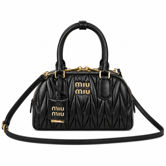 Miu Miu Leather Top Handle Bag 22 × 13 cm