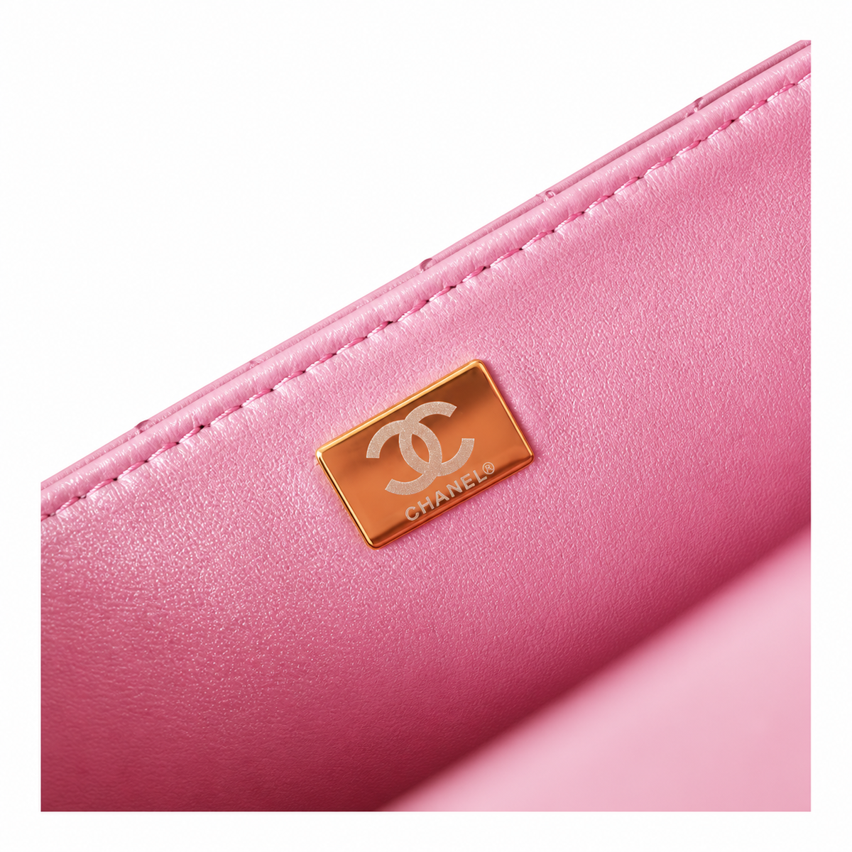 Chanel Quilted Metallic Flap Bag with Star Coin Purse Pink 15.5×24×7.5cm