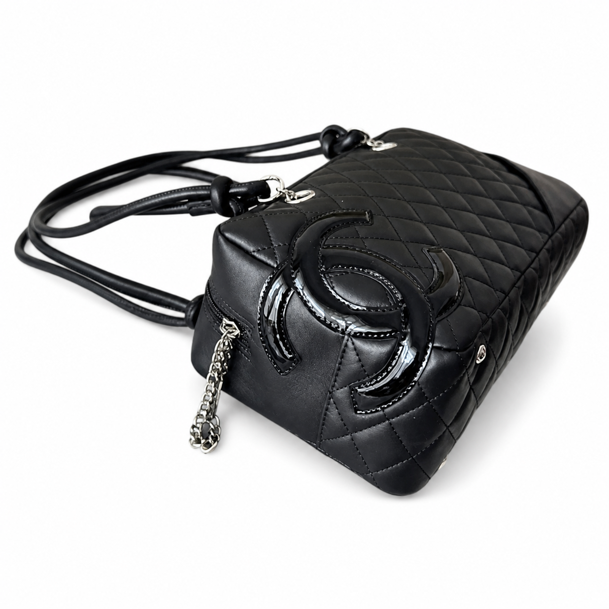 Chanel Quilted CC Medium Top Handle Bag | Detachable Chain — 27cm
