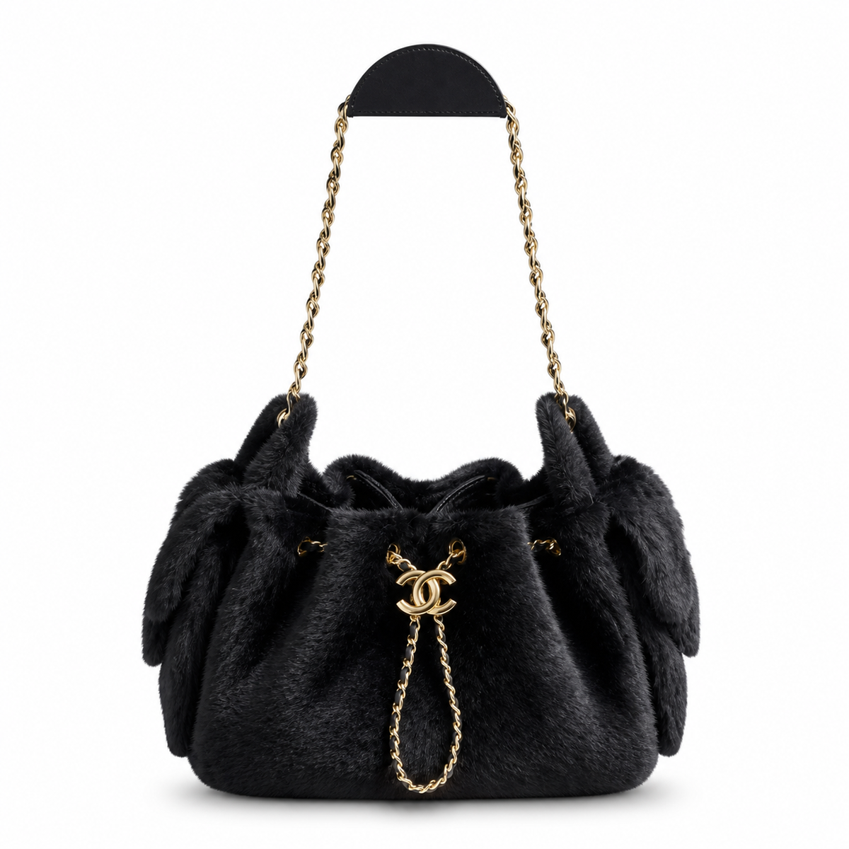 Chanel Classic Quilted Medium Top Handle Handbag | CC Turn-Lock Chain Strap — 20cm