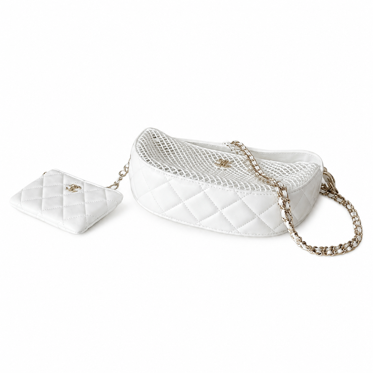 Chanel Quilted CC Small Top Handle Bag | Detachable Chain — 22cm