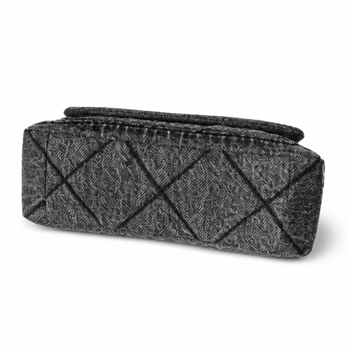 Chanel Denim Quilted Flap Bag | CC Turn-Lock Gold Chain Dark — 24x35cm
