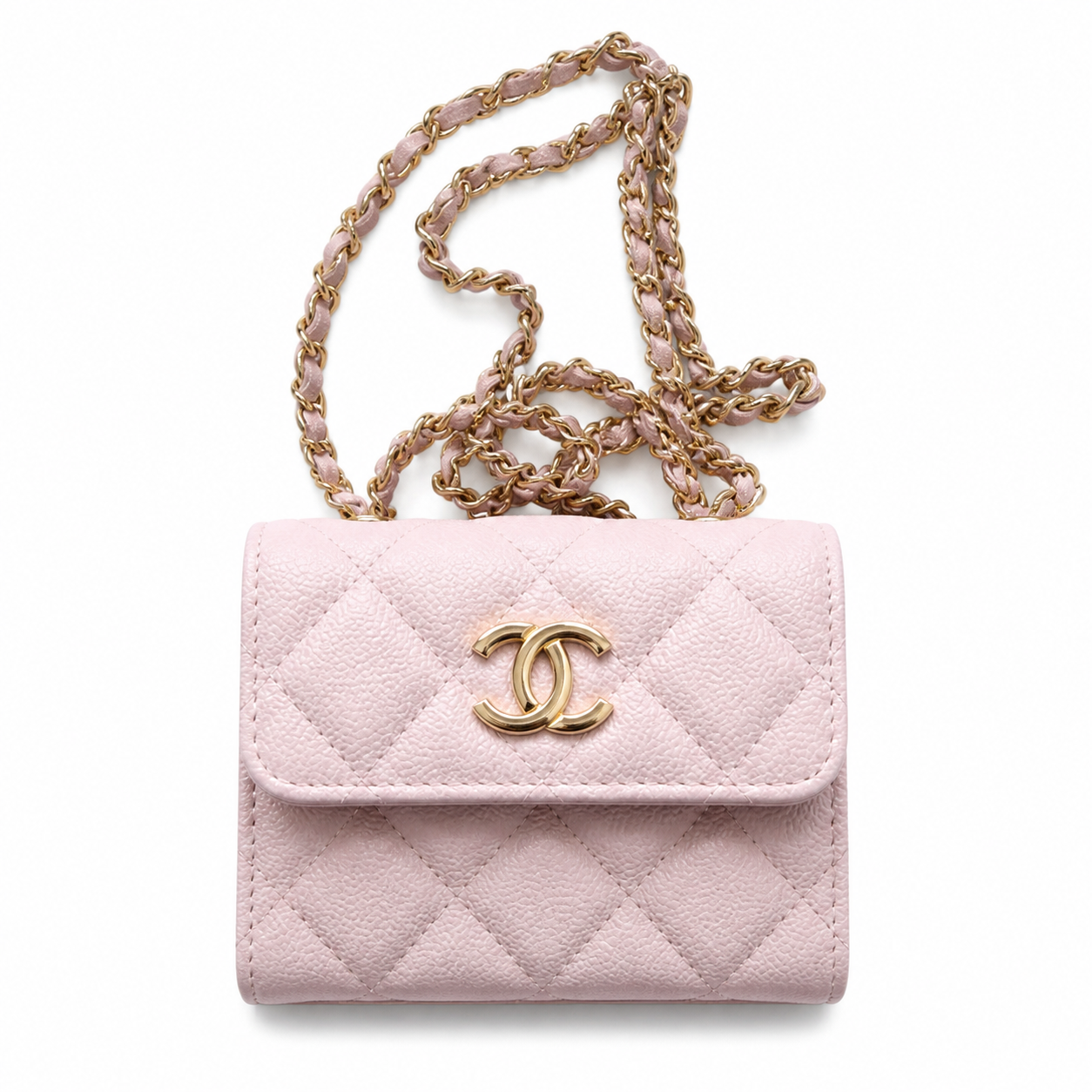 Chanel Quilted CC Mini Evening Bag | Gold Chain Strap — 11cm