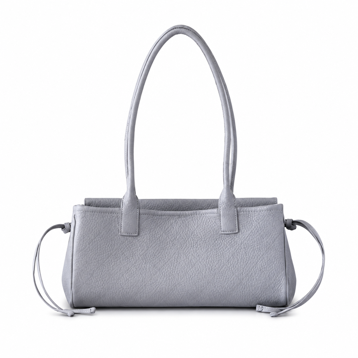 Chanel Lavender Grey Quilted Caviar Flap Tote | Dual Handles & Side Drawstring Detail
