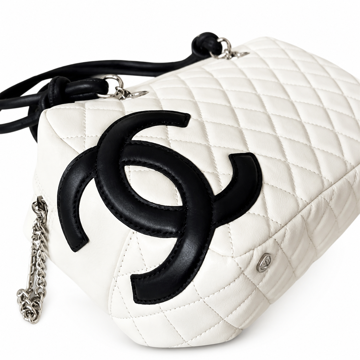 Chanel Quilted CC Medium Top Handle Bag | Detachable Chain — 27cm