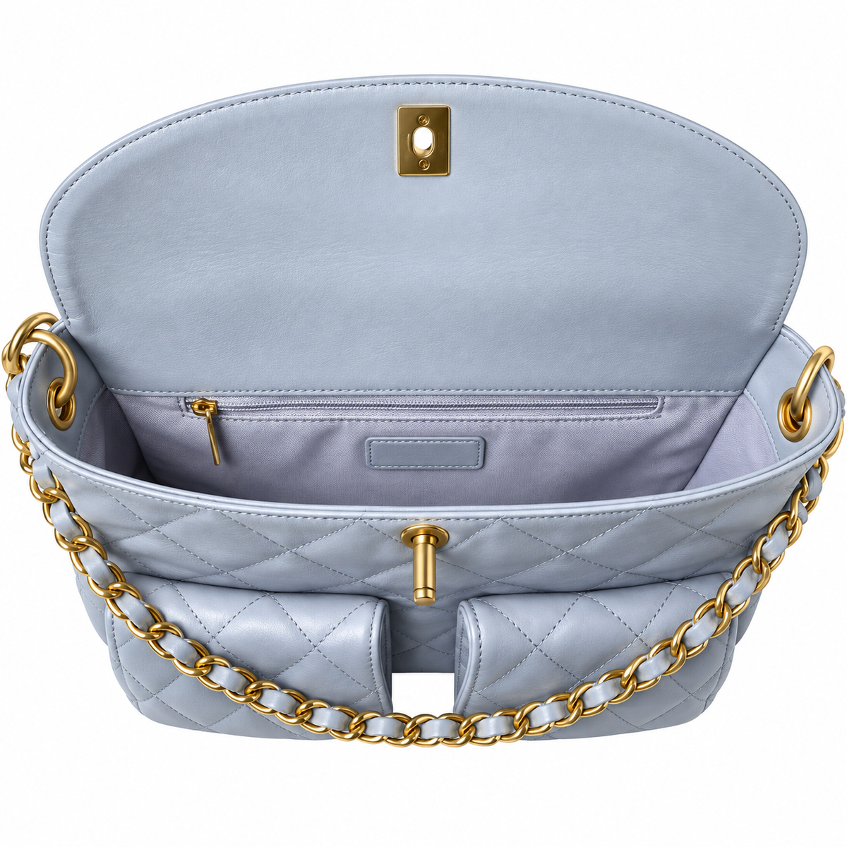 Chanel Quilted Tall Slim Shoulder Bag 21.5×30×5cm