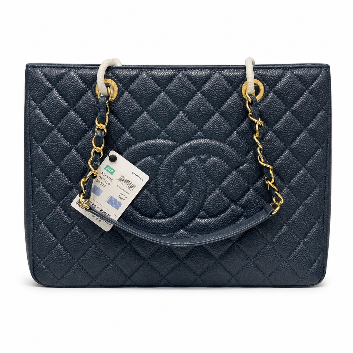 Chanel Classic Quilted Flap Bag | CC Turn-Lock Leather Chain Strap — 35x25cm