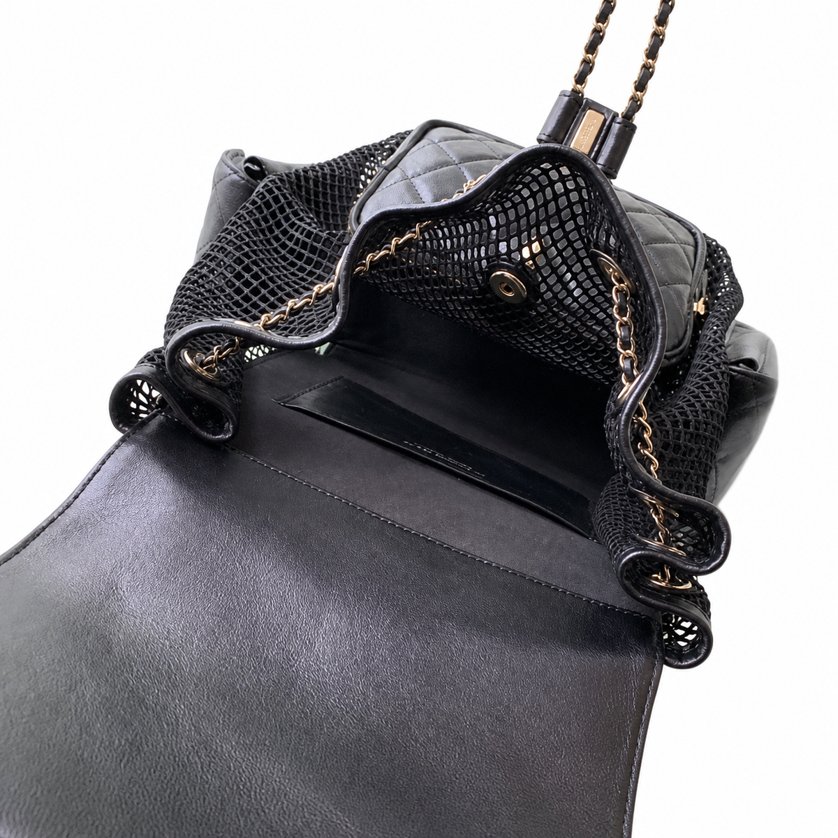 Chanel Classic Quilted Backpack | CC Hardware & Gold Chain Straps — 31cm
